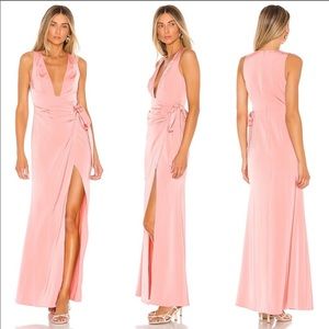 LOVERS + FRIENDS CHICARA WRAP GOWN DRESS SIZE S